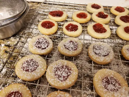 Thumbprint Cookies on Rack